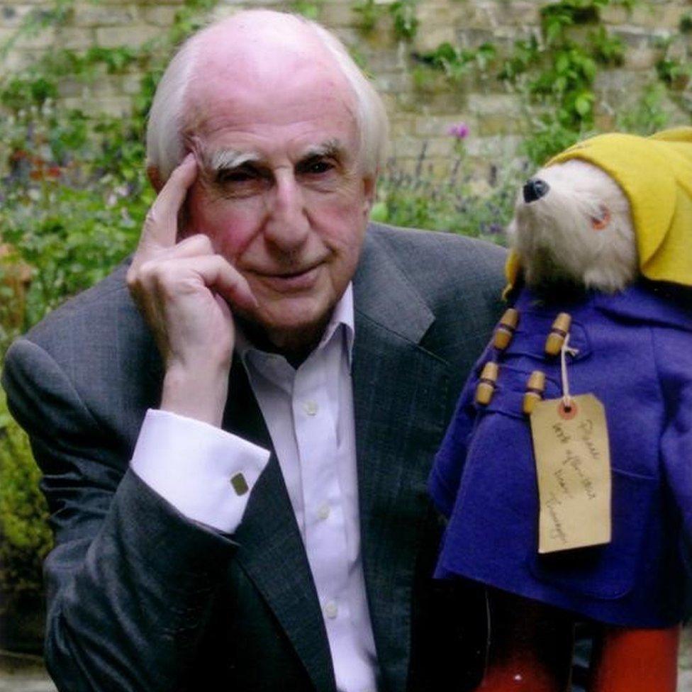 Michael Bond with Paddington