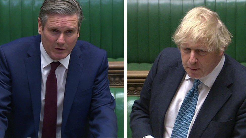 Keir Starmer and Boris Johnson