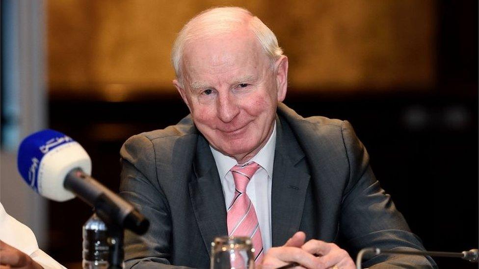 Patrick Hickey, President of the European Olympic Committees speaks during press conference after meeting of ANOC exclusive council on Bangkok ANOC 2014 on November 5, 2014 in Bangkok, Thailand.