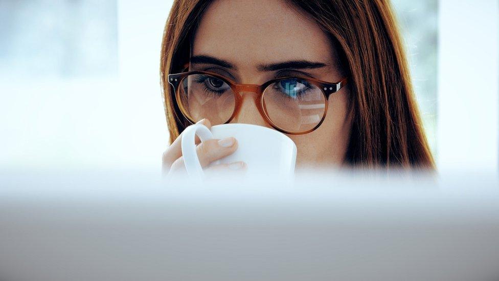 Woman working from home