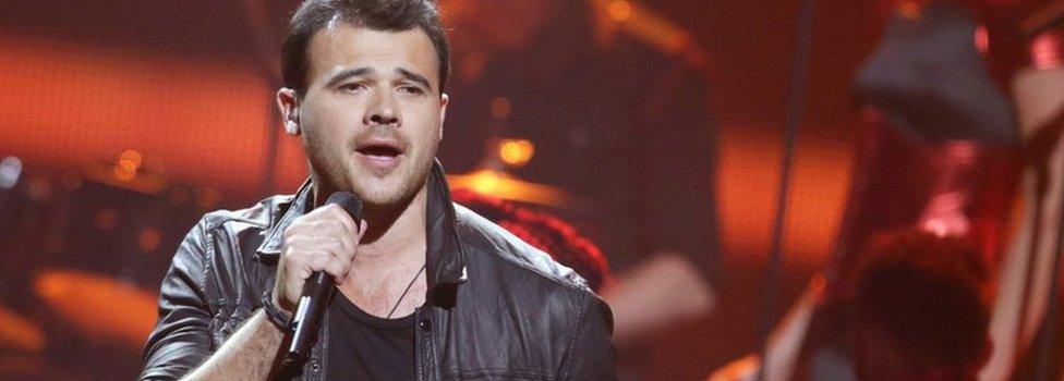 Singer Emin Agalarov, son-of-law of the president, performs during the Grand Final of the Eurovision Song Contest 2012 in Baku, Azerbaijan, 26 May 2012