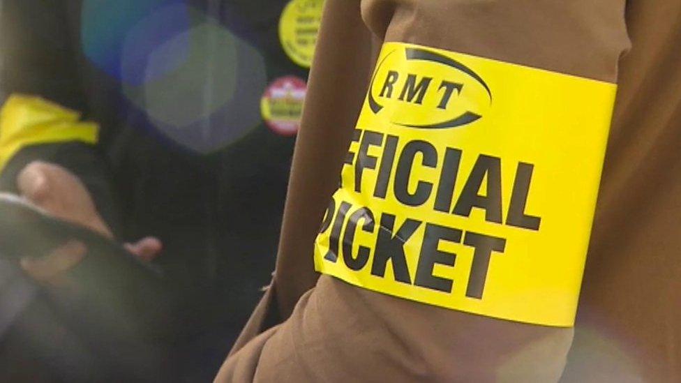 RMT union members strike