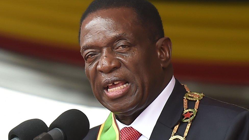 Zimbabwean President Emmerson Mnangagwa