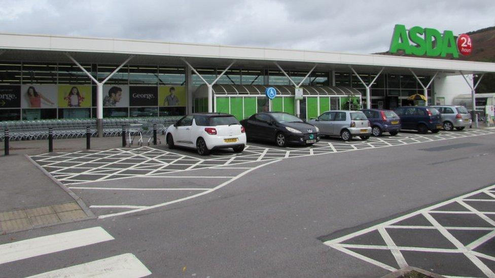 Asda store front in Tonypandy