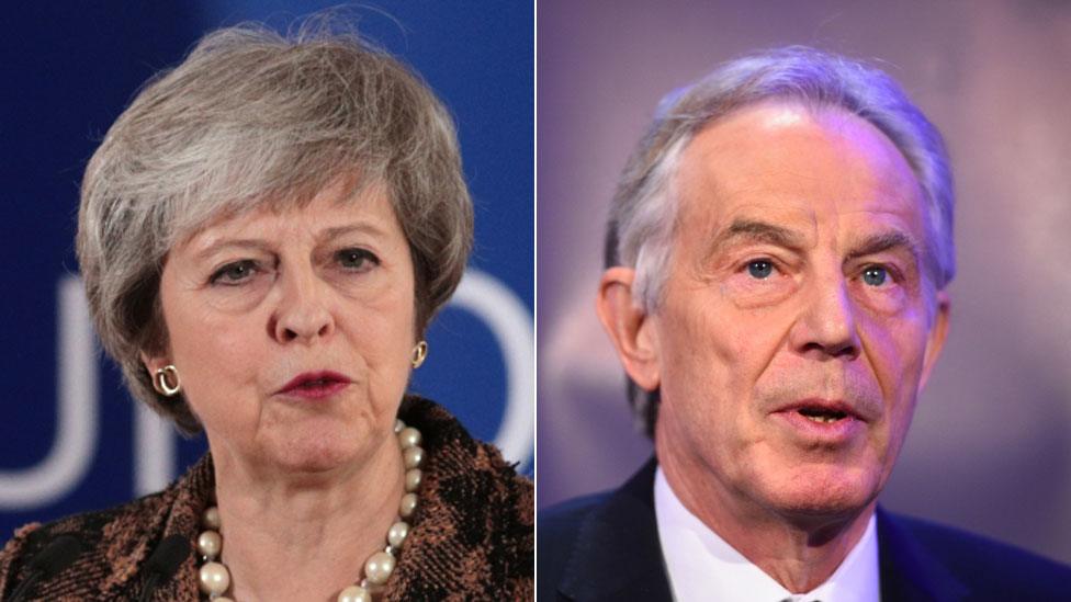 Theresa May and Tony Blair