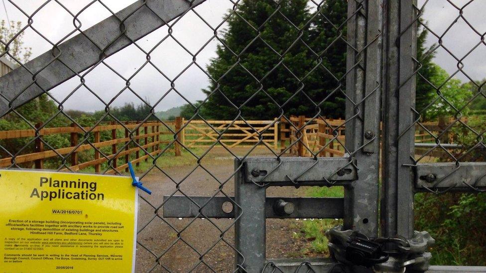 Planning application sign