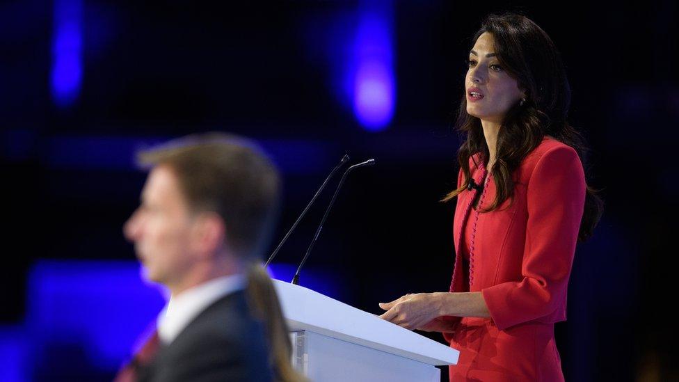 Amal Clooney and Jeremy Hunt