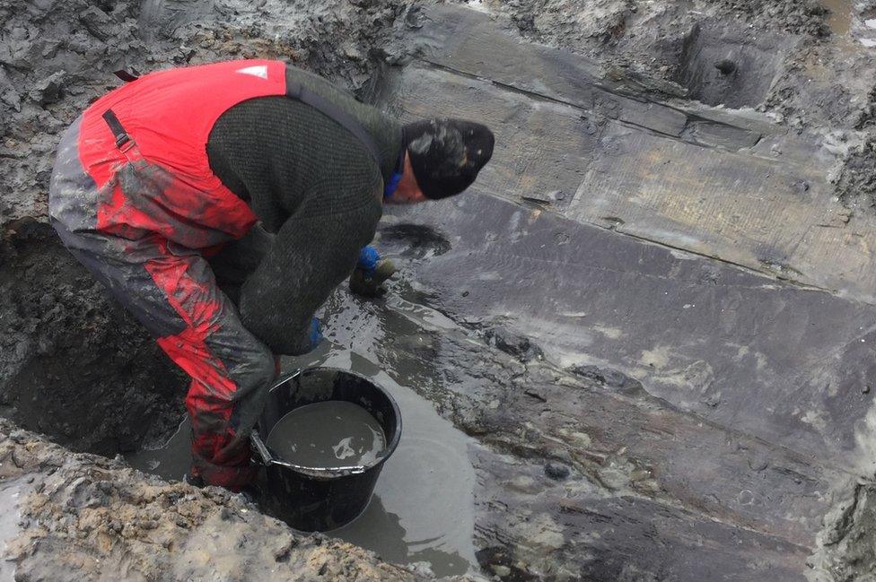 Excavating the wreck