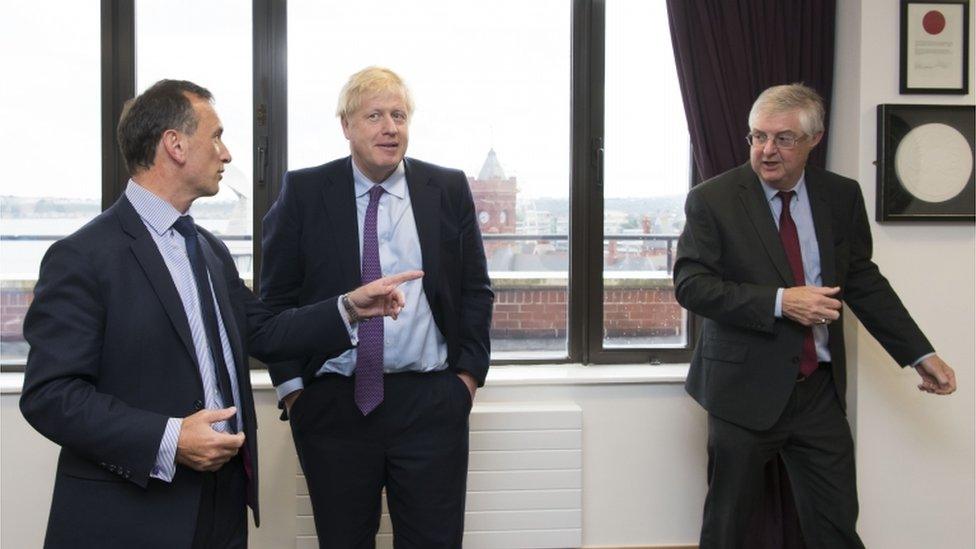 Alun Cairns, Boris Johnson and Mark Drakeford