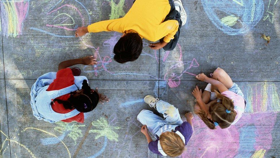 Children playing - stock image