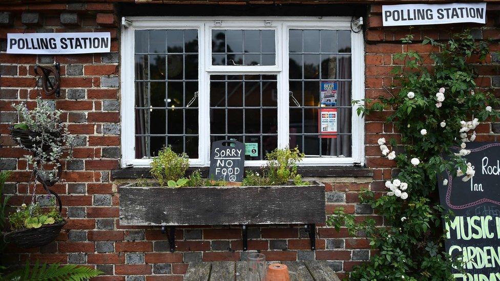 Polling station in Kent