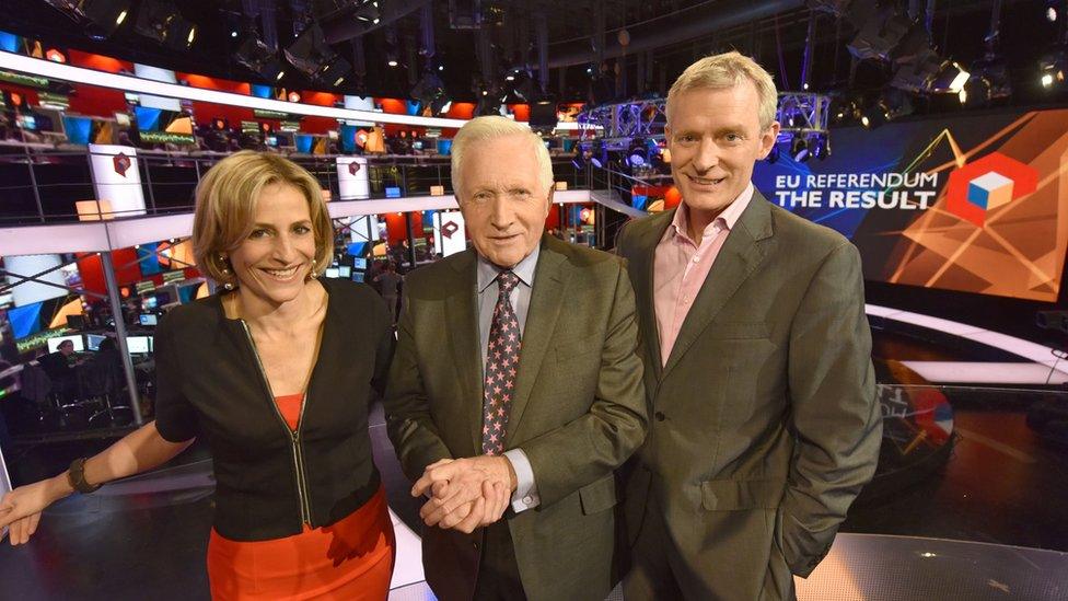 David Dimbleby, Emily Maitlis and Jeremy Vine