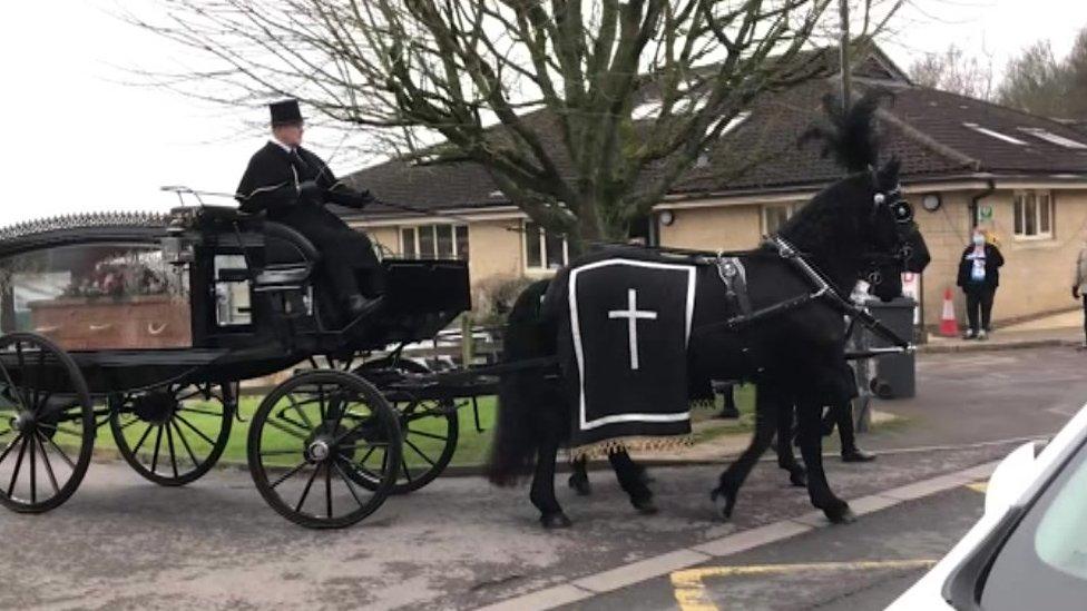 Ruth Rowe's hearse