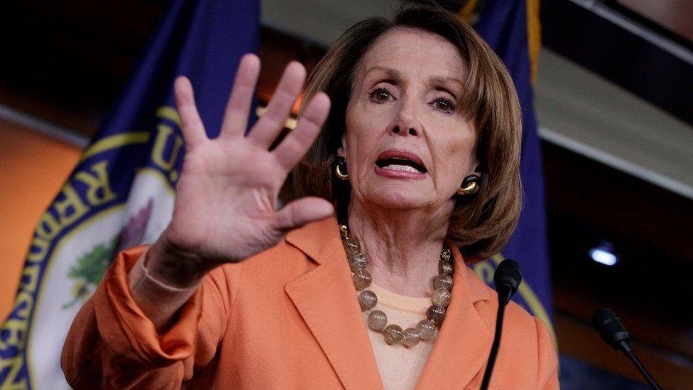 House Minority Leader Nancy Pelosi of Calif. speaks to reporters on Capitol Hill in Washington, Thursday, March 2, 2017