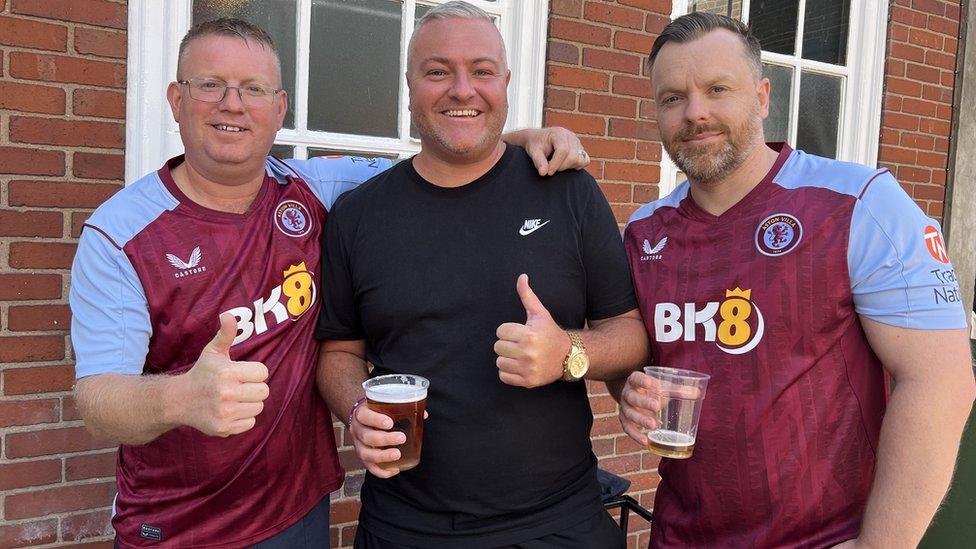 (L-R) James Carlin, of Shard End, Patrick Hennesey, from Wednesfield, and Martin Jones, of Wolverhampton