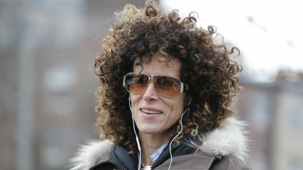 Andrea Constand walks in a park in Toronto in 2015.