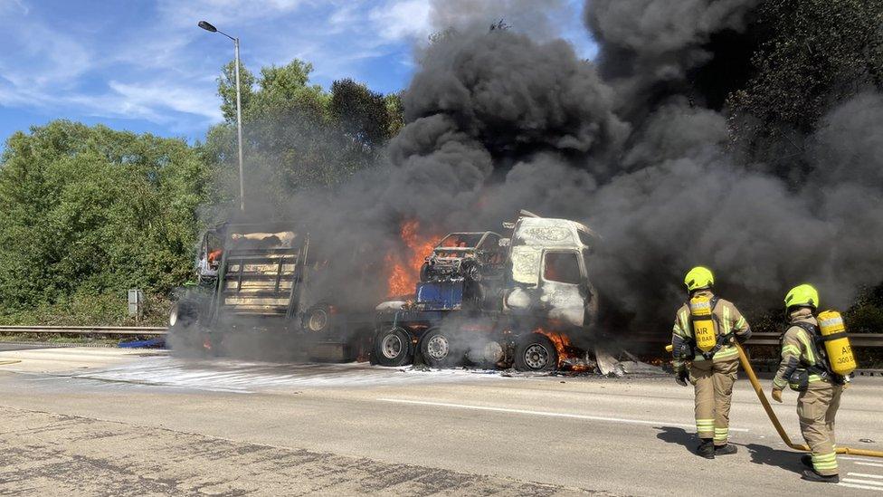 Lorry fire