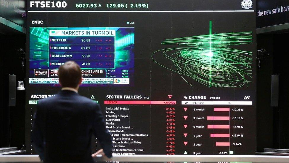 Screens at the London Stock Exchange