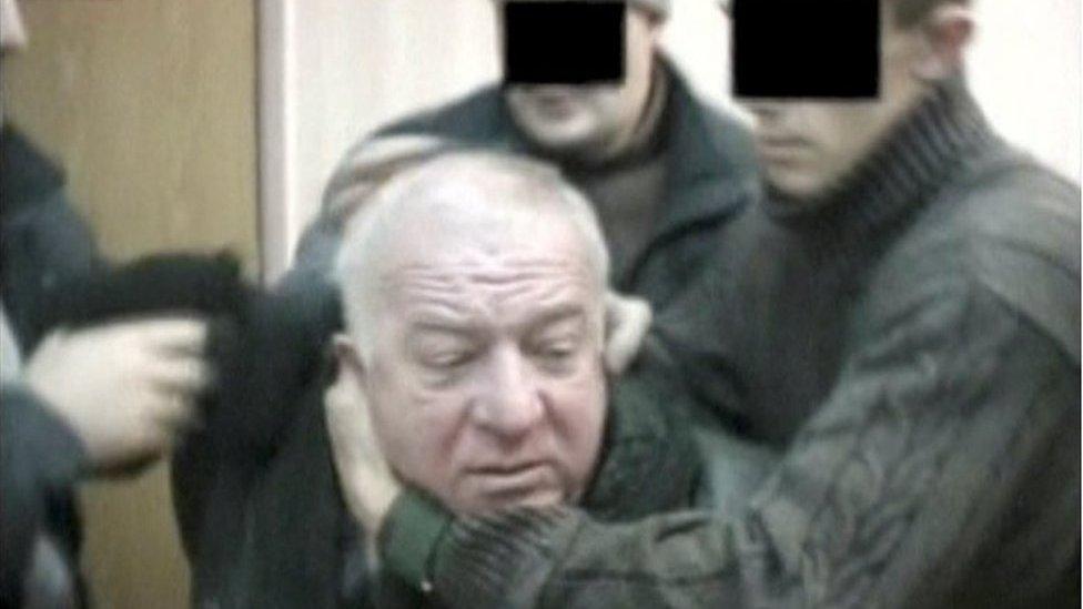 A still image taken from an undated video shows Sergei Skripal