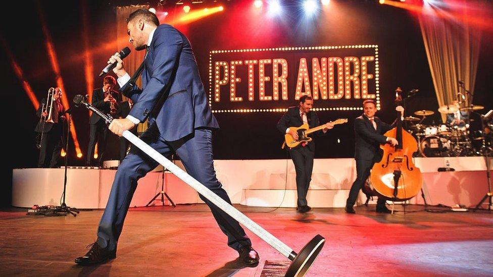 Peter Andre on stage at the Royal Albert Hall