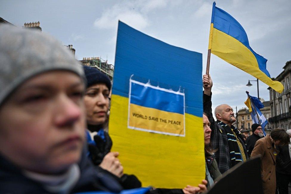 Demonstration outside Russian Consulate