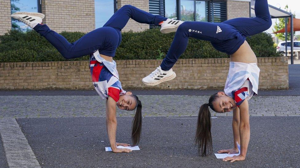 Jessica (left) and Jennifer Gadirova