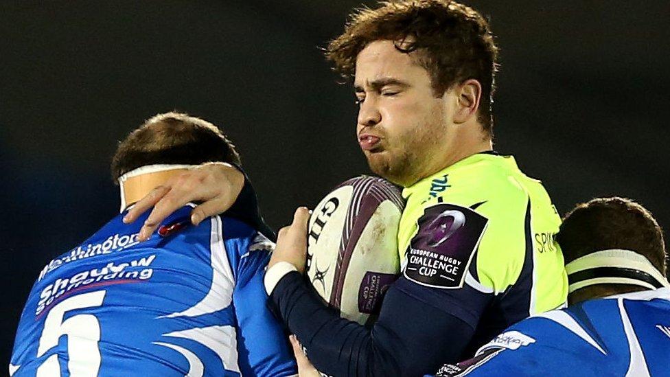 Sale's Danny Cipriani is tackled