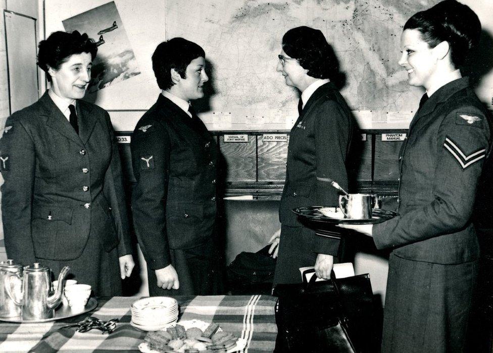 Photo from the 1960s of women working in the Holmpton Cold War bunker