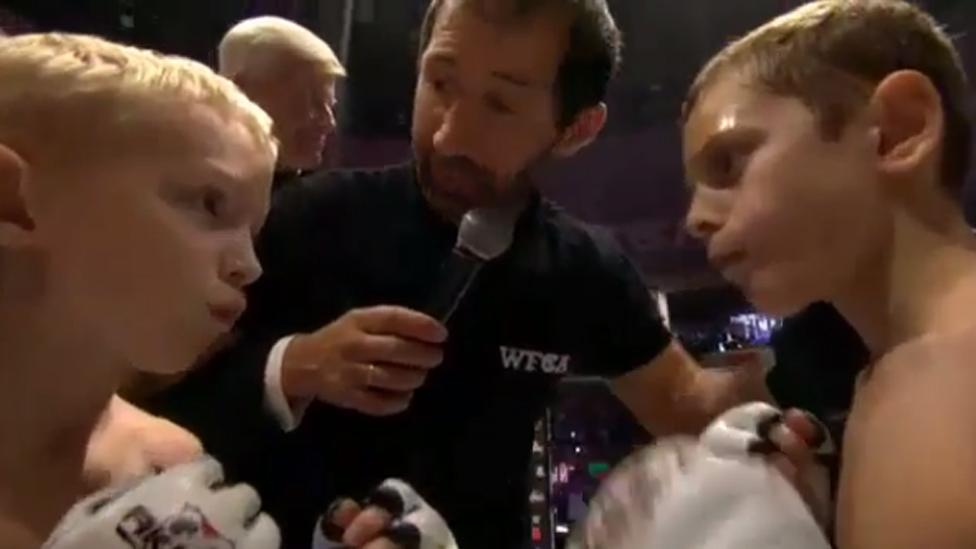 Boys' martial arts event in Grozny - video still