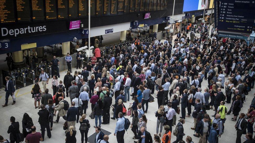 London Waterloo station on 1 December, 2017