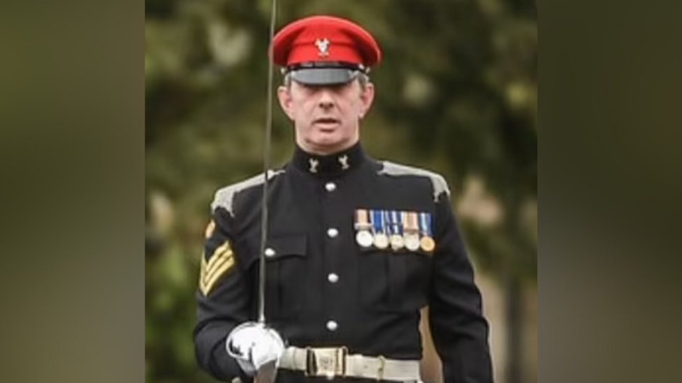 Staff Sergeant John McKelvie in uniform on parade