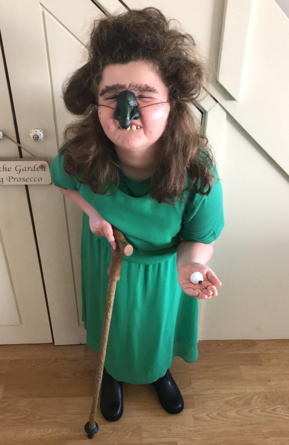 Six-year-old Gracie from Pembrokeshire is Mrs Twit