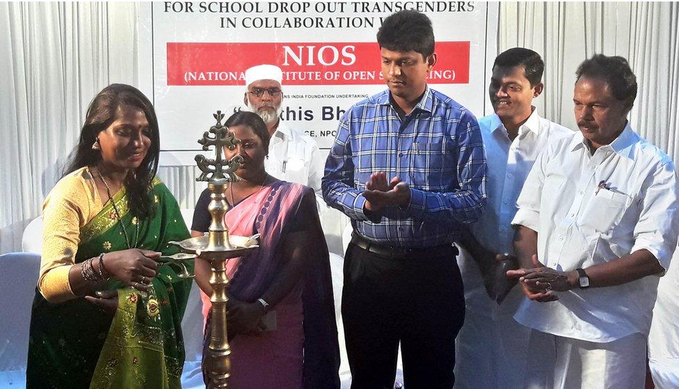 Transgender rights activist Kalki Subrahmaniam inaugurating the school for transgender students in Kochi on 3 December, 2016