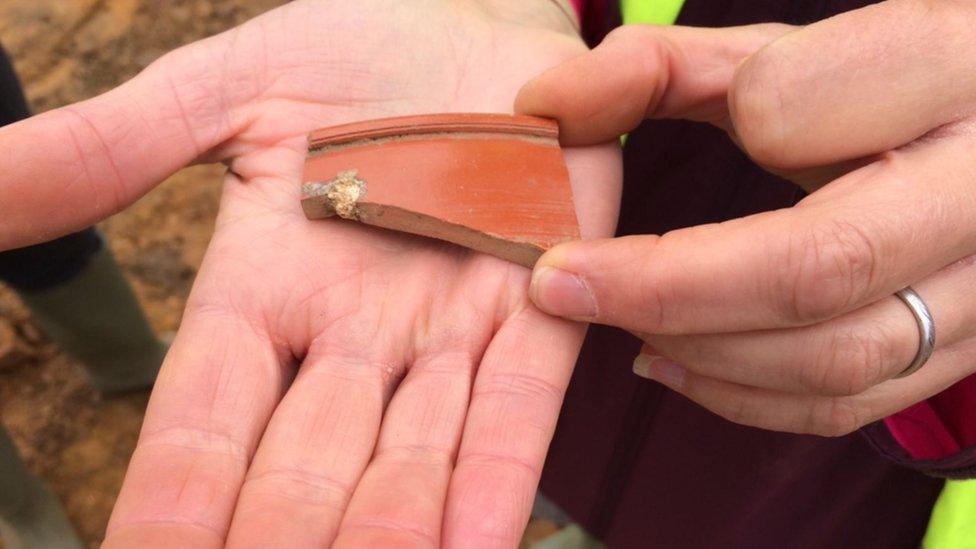 Remains of a Samian pottery