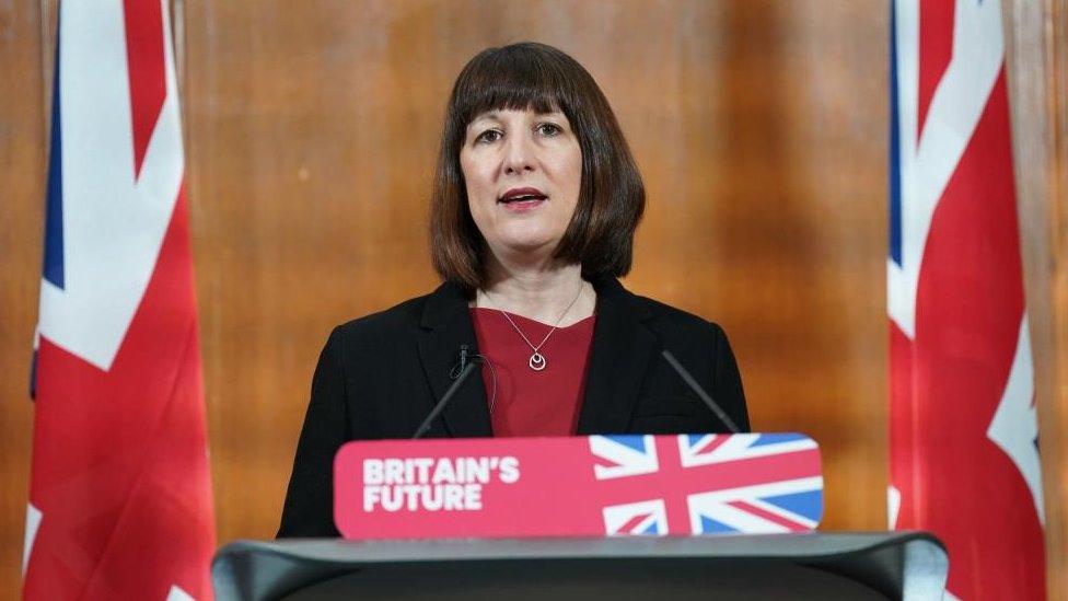 Rachel Reeves at a podium