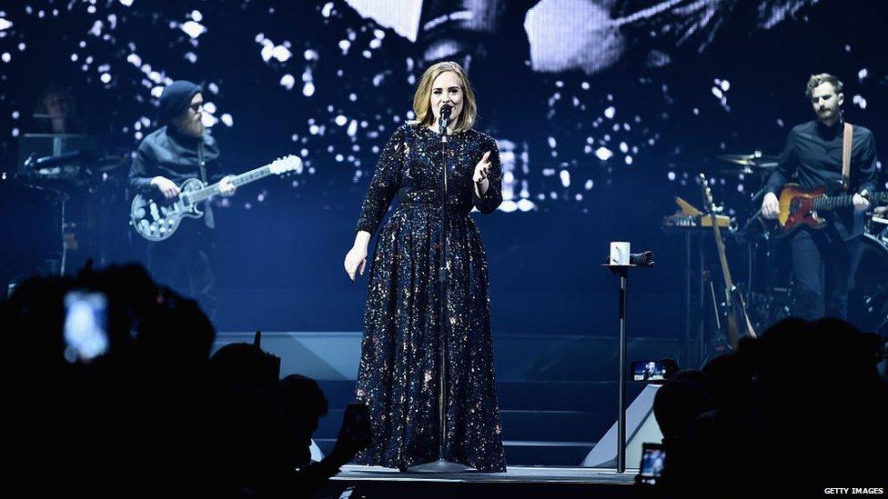 Adele on stage