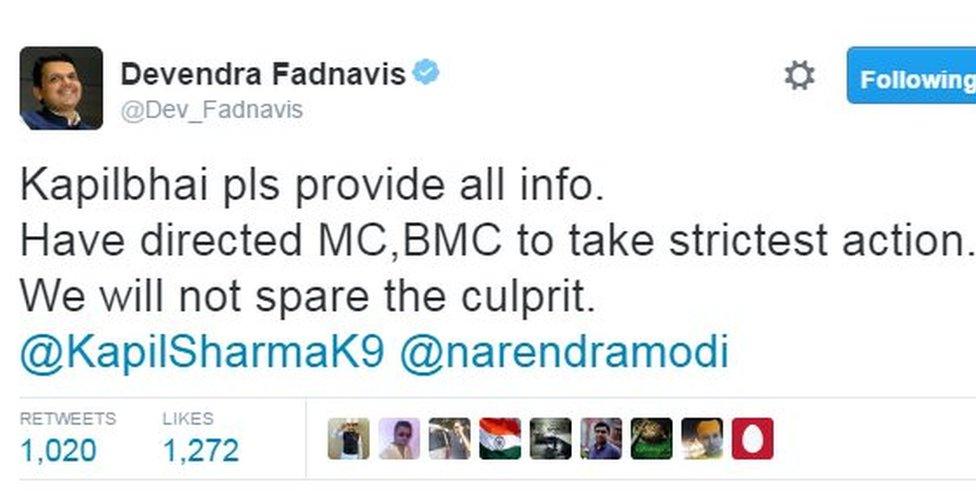 Kapilbhai pls provide all info. Have directed MC,BMC to take strictest action. We will not spare the culprit. @KapilSharmaK9 @narendramodi