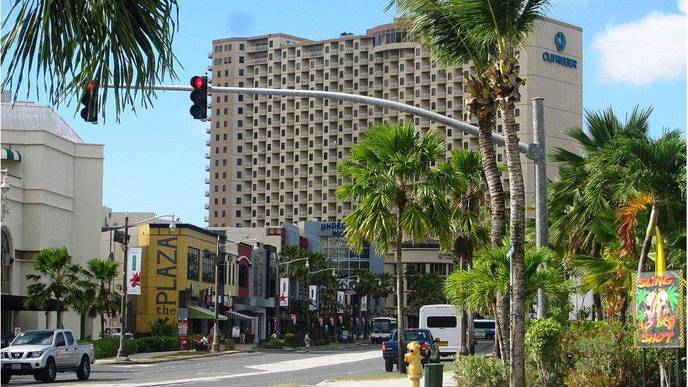 The Tumon tourist distict in Hagatna, the capital of Guam