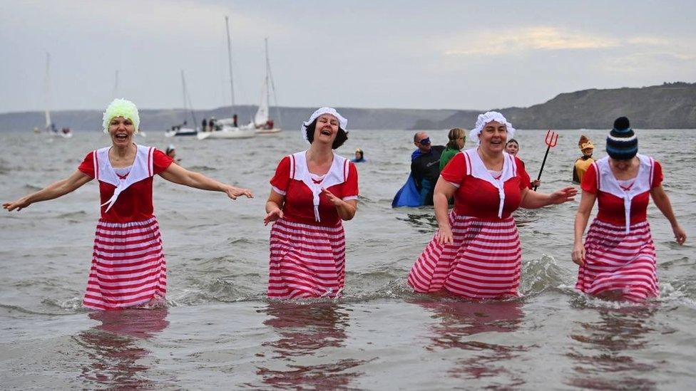 Swimmers in Scarborough