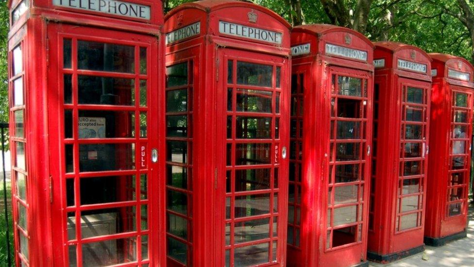 Red phone boxes