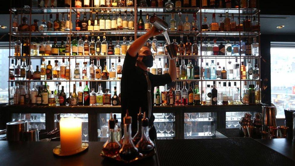 A bartender at Alo Restaurant in Toronto, one of the highest-ranked in the city.