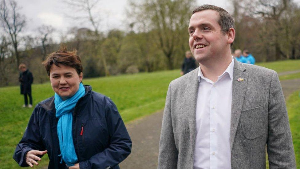 Ruth Davidson and Douglas Ross