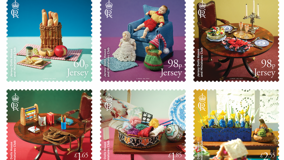 Miniature stamp collection