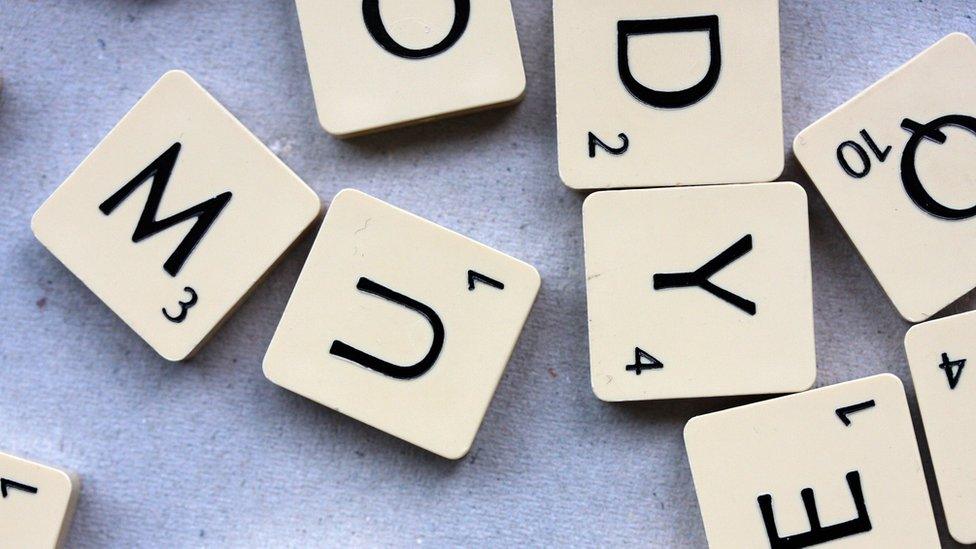 Scrabble tiles