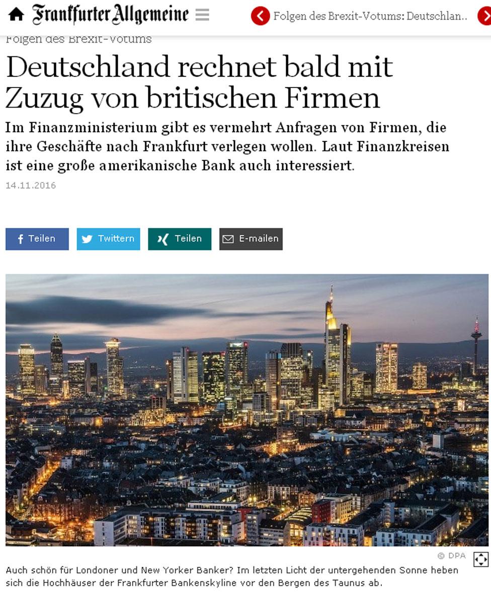 Screengrab from Frankfurter Allgemeine website