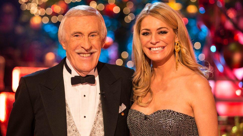 Sir Bruce Forsyth and Tess Daly