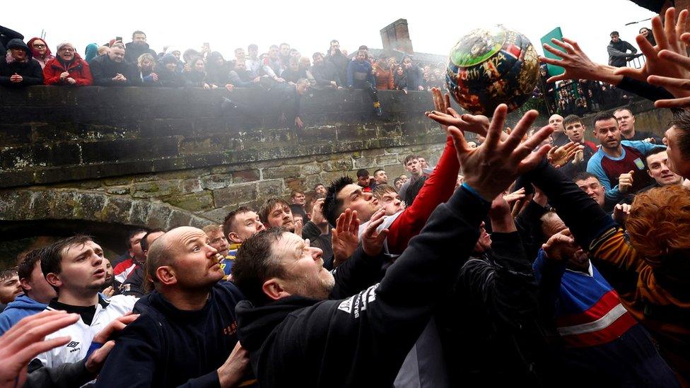 Royal Shrovetide Football game in Ashbourne