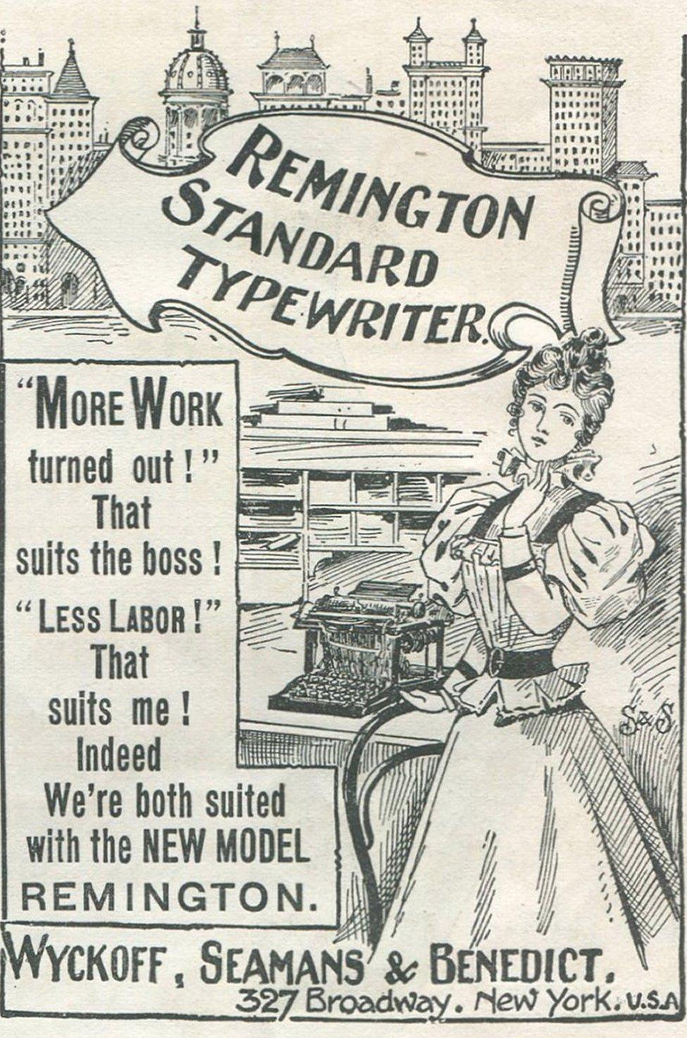 An advert for Remington Standard Typewriter