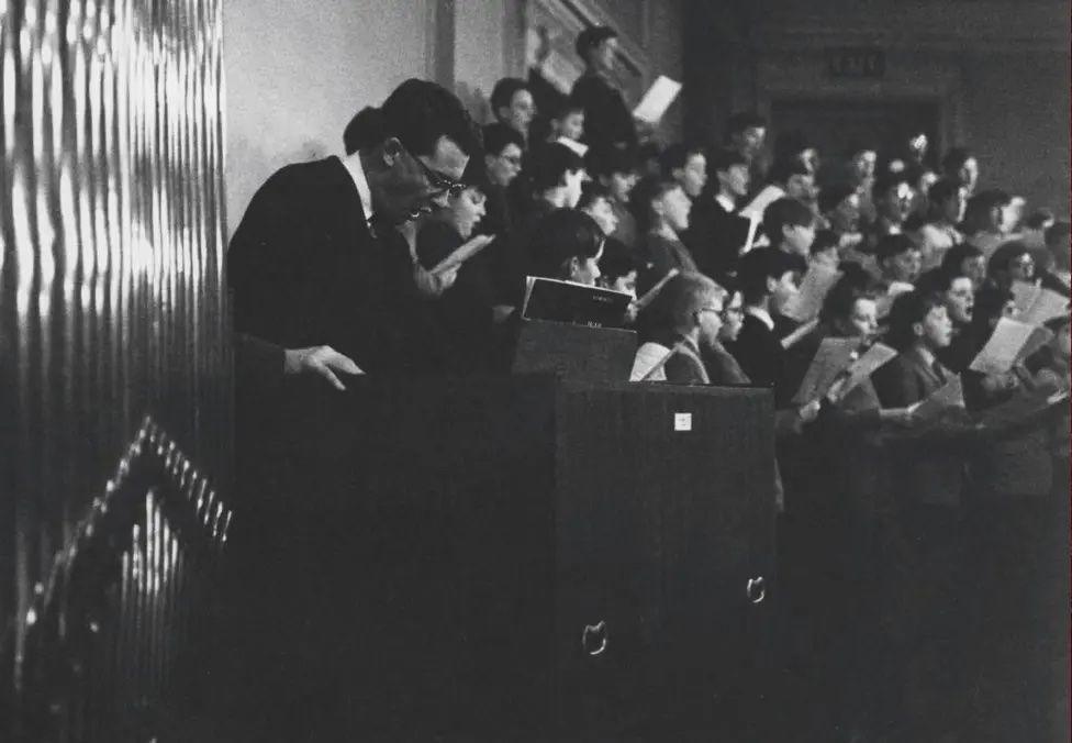 Benjamin Britten rehearses his War Requiem in 1963