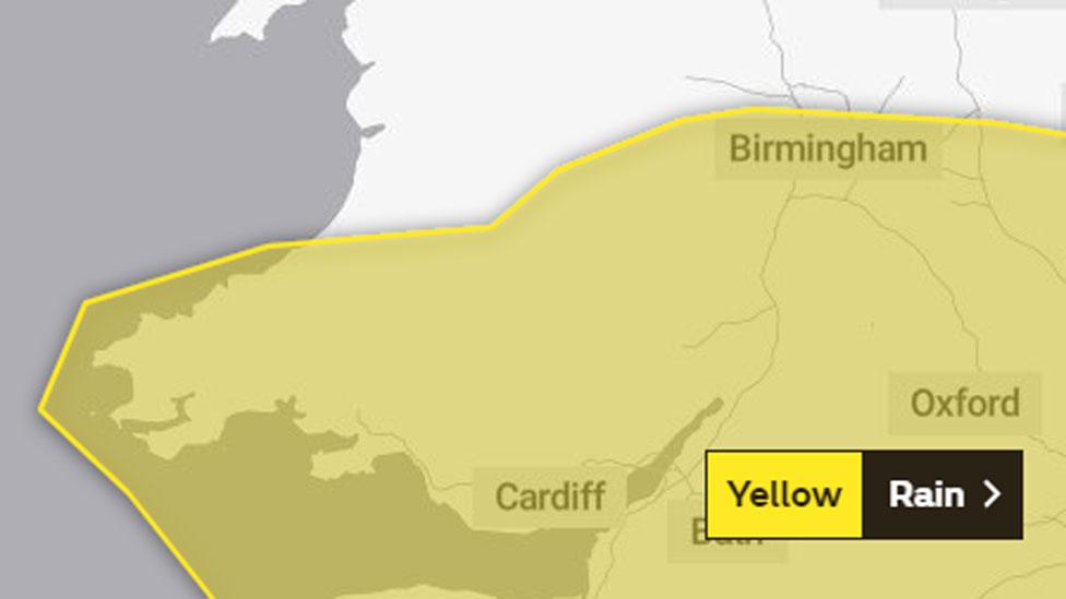 Tuesday's weather warning